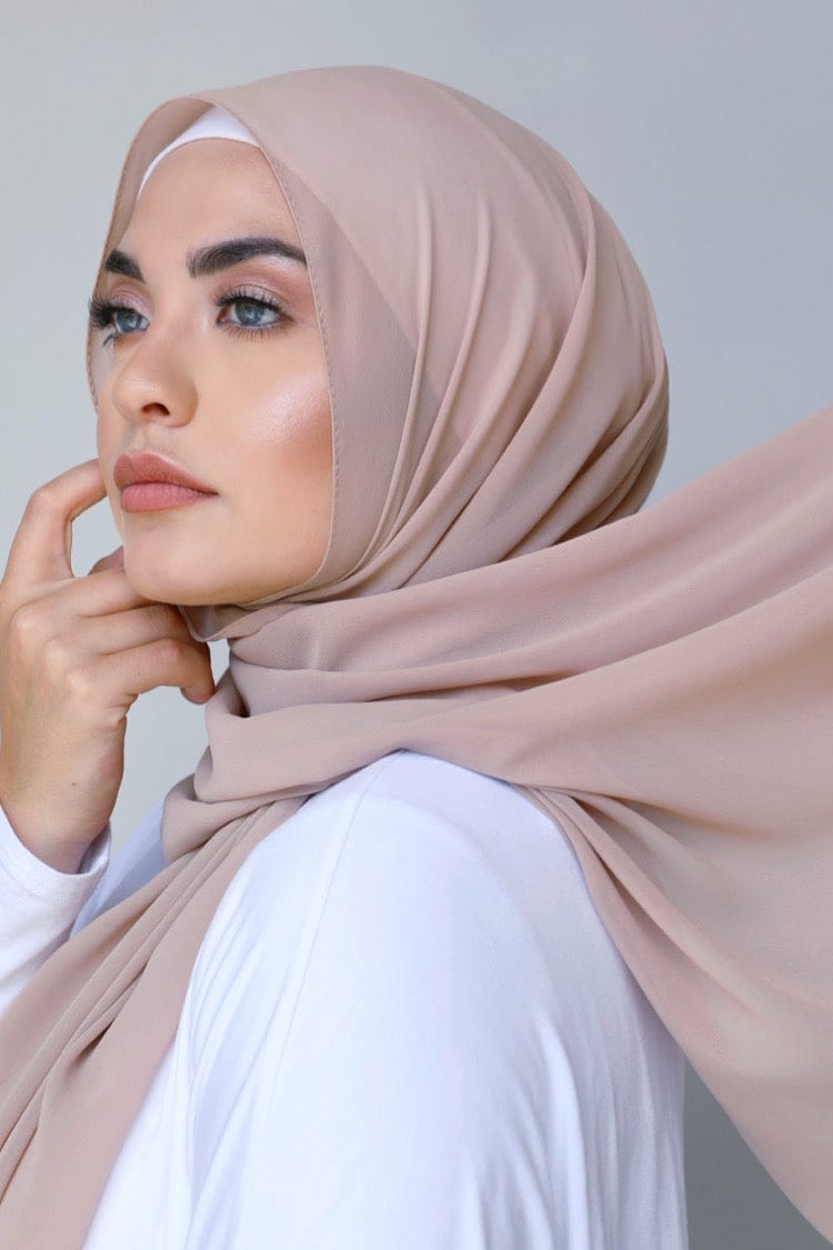 Chiffon Georgette Hijabs - Nude