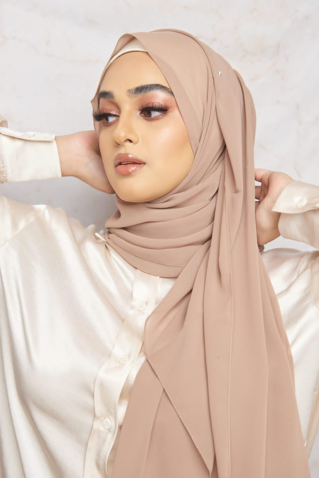 Chiffon Georgette Hijabs - Peachy Nude