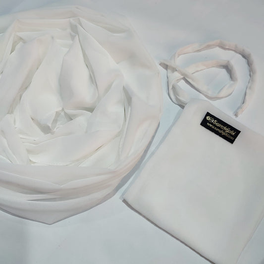 Hijab Naqab Set - Milky White